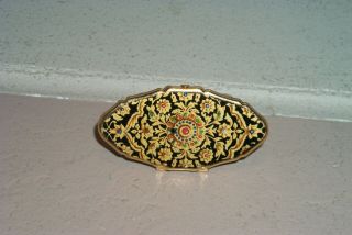 Vintage Stratton Made In England Lipstick Holder With Mirror Floral Pattern
