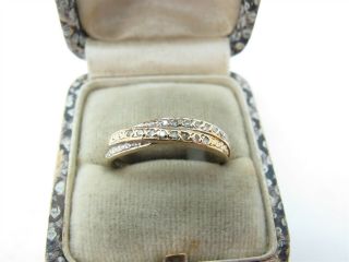 Vintage 9ct 9k 375 Hallmarked Gold & Diamond Ring Uk Size N Usa 7