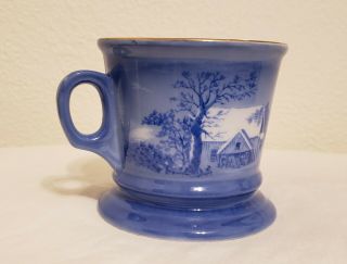Vintage Currier And Ives Winter Scene " The Farmers Home Winter " Shaving Mug
