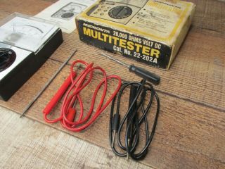 Vintage Micronta Radio Shack 22 - 202A Analog Multimeter 25 - Range Multitester 3