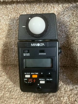 Minolta Auto Meter Iiif For Flash & Ambient Light,  Exposure Metering With Case