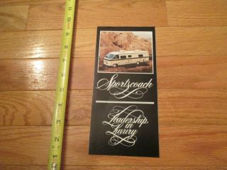 Sportscoach 1979 Motorhome Camper Rv Vintage Dealer Sales Brochure