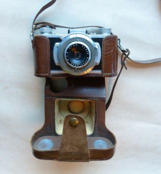 Kodak 35 W/ Leather Case & Matching Rangefinder.  Good - Vg.
