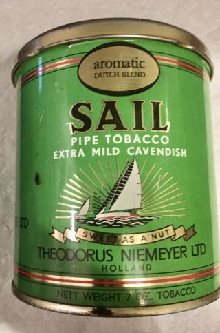 Vintage Sail Mild Golden Cavendish Pipe Tobacco Tin Niemeyer Ltd Extra Mild