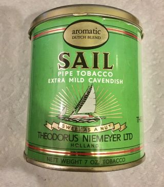 Vintage Sail Mild Golden Cavendish Pipe Tobacco Tin Niemeyer LTD Extra Mild 3