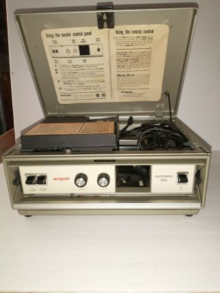 Vintage Slide Projector Argus Electromatic 570 Old Piece
