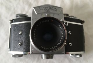 Exakta Vx Ihagee Dresden 35mm Slr Film Camera W/ Carl Zeiss Tessar 50mm 3.  5 Ussr