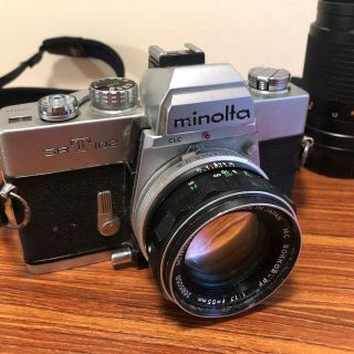 Vintage Minolta Japan Srt - 102 Film Camera 1:1.  7 50mm Lens Camera Parts