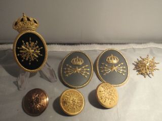 Vintage Early 20th Century Swedish Telephone And Electricity Company Cap Badges
