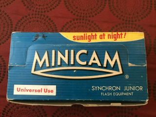 Vintage Minicam Synchron Flash Equipment With Box From 1950s Japan