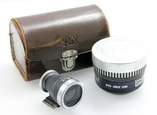 Pax M4 Wide Angle Adapter And Viewfinder (viewfinder Would Fit Leica 35mm)