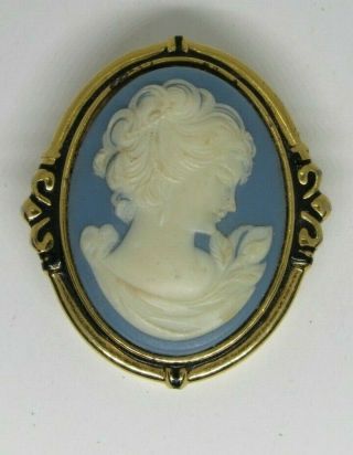 " Blue Cameo " Solid Perfume Compact 2002 Estee Lauder Youth Dew