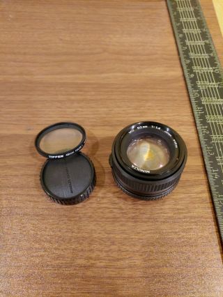 Minolta Md 1.  4/50mm F/1.  4 50mm Japan Lens No.  8103643