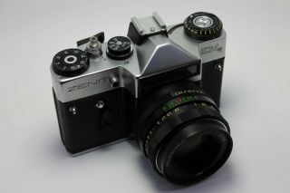 Soviet Zenith Em Slr Camera With Helios 44m 2/58 Lens M42×1/45,  5