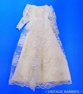 Francie Doll Victorian Wedding 1233 Dress Vintage 1960 