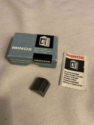 Minox Right Angle Finder For Subminiature Camera W/ Box & Instructions