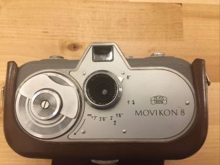 Zeiss/ikon Movikon 8 8mm Film Cine Movie Camera With Built In Case