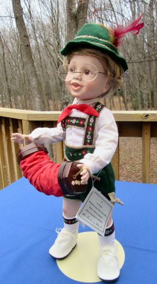 Vintage 20 " Porcelain Doll Karl German Bisque Cute Swiss Bavarian Outfit Clothes