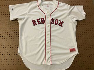 Mens 56 - Vtg 90s Mlb Boston Red Sox 9 Rawlings Sewn Jersey Usa