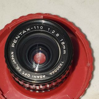 Pentax Auto 110 18mm 1:2.  8 Vintage Lens W/ Lens Bubble