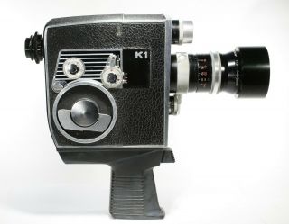 Bolex K1 Zoom Reflex Auto 8mm Movie Camera w/Kern - Paillard 8 - 36mm f/1.  9 Lens 2