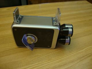 Vintage Kodak Brownie 8mm Movie Camera Turret F/1.  9.  8mm Lens 3 Lens