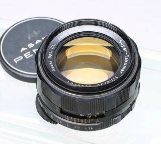 Asahi Pentax Takumar 50mm F/1.  4 M42 Screw Mount Lens No.  3386751
