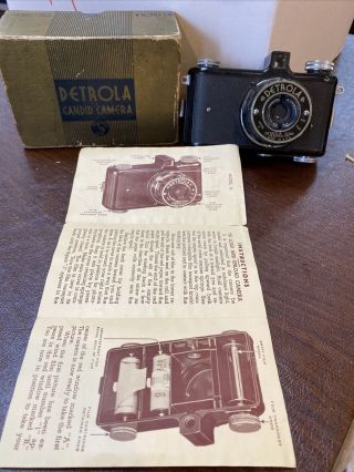 Detrola Candid Camera Model A & Instructions Vintage