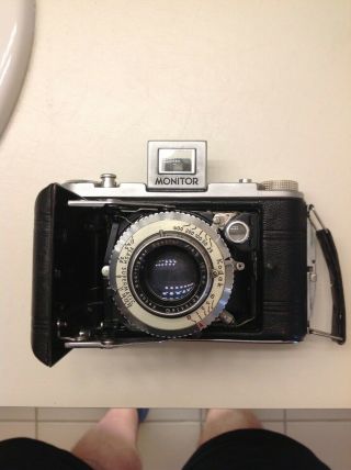 Kodak Monitor Six - 20 Folding Bellows Camera With Case And Book