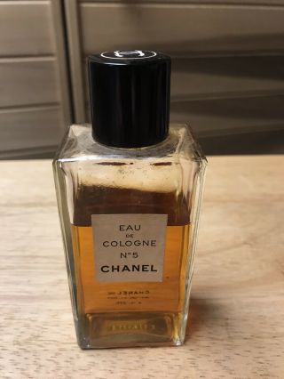 Chanel Eau De Cologne No.  5 4 Oz.  Bottle 2/3 Full