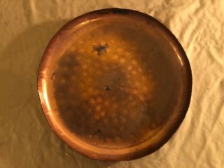 Vintage Round Hand - Hammered Copper Platter 12”