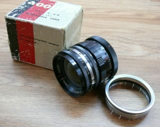Accura 35mm F:2.  8 Pre - Set Wide Angle Lens For Nikon (t - Mount) Provided.