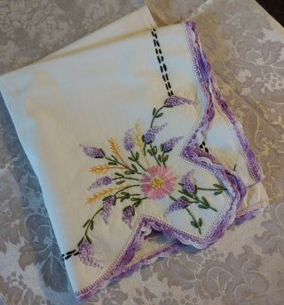 Large Vintage Table Runner/dresser Scarf,  Gorgeous,  Colorful,  Cond.