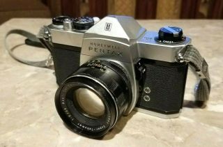 Asahi Honeywell Pentax Sp1000 35mm Camera With - Takumar 1:2 / 55mm Lens