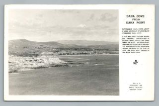 Dana Cove From The Point Rppc Vintage Orange County Beach Frashers Photo 1940s