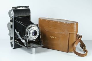 Agfa Ansco Viking 6.  3 Folding Camera And Leather Case From The ‘50’s