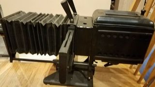 Magic lantern slide projector Bauch & Lomb with 20,  glass slides 2