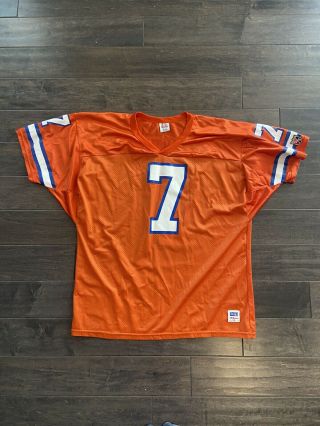 Wilson Mens Orange Vintage John Elway Denver Broncos 7 Jersey Size Xxl