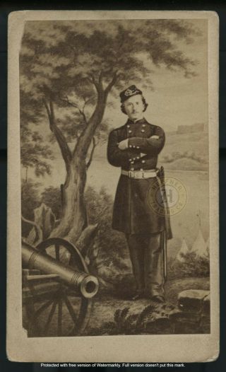 Vintage Civil War Union Soldier: Elmer Ellsworth 1st Casualty Cdv C.  1860
