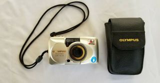 Olympus Stylus Epic Zoom 170 Deluxe Qd 35mm Point & Shoot Film Camera W/ Case