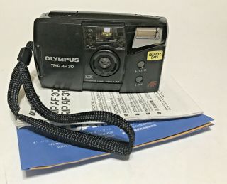 Vintage Olympus Trip Af 30 Qd Dx Film 34mm Autofocus Point And Shoot Camera