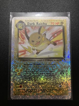 Dark Raichu Reverso Holo Lp Garage Sell Vintage Pokemon Cards