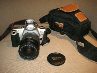 Canon Rebel 2000 Eos 35mm Slr Camera W/ 28 - 80mm Zoom Lens And Carrying Case