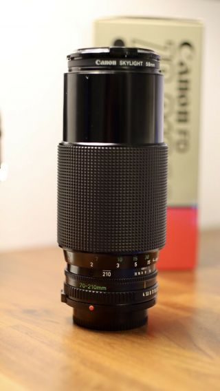 Canon FD 70 - 210mm F/4 Zoom Lens w Box Case Paperwork 3