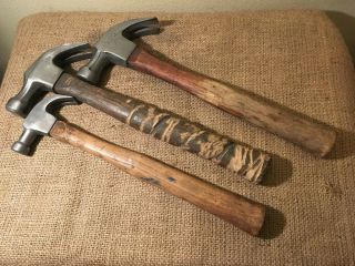 3 Vintage Hammers Maydole.  Stanley 101 1/2 16 0z.  Plus One Unmarked