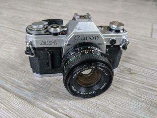 Vintage Canon Camera Ae1 Lens 50mm 1:1.  8
