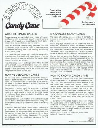 Rare Vintage Information Sheet Scratch & Sniff Sticker 3m Candy Cane Peppermint