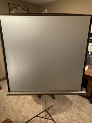 Vintage Da - Lite Silver Pacer 50 " X 50 " Projection Movie Screen