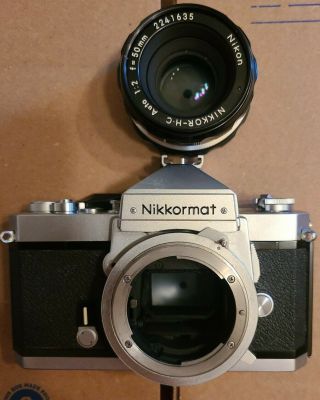 Nikon Nikkormat FTN 35mm FIlm SLR Camera w/ Nikkor - H.  C Auto 50mm F2 Lens 3