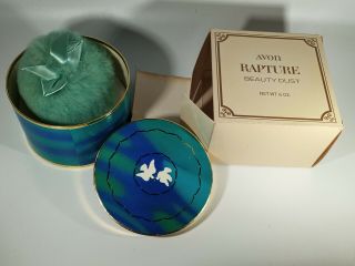 Vintage Rapture By Avon 6 Oz.  Beauty Dust Refill With Puff Body Powder